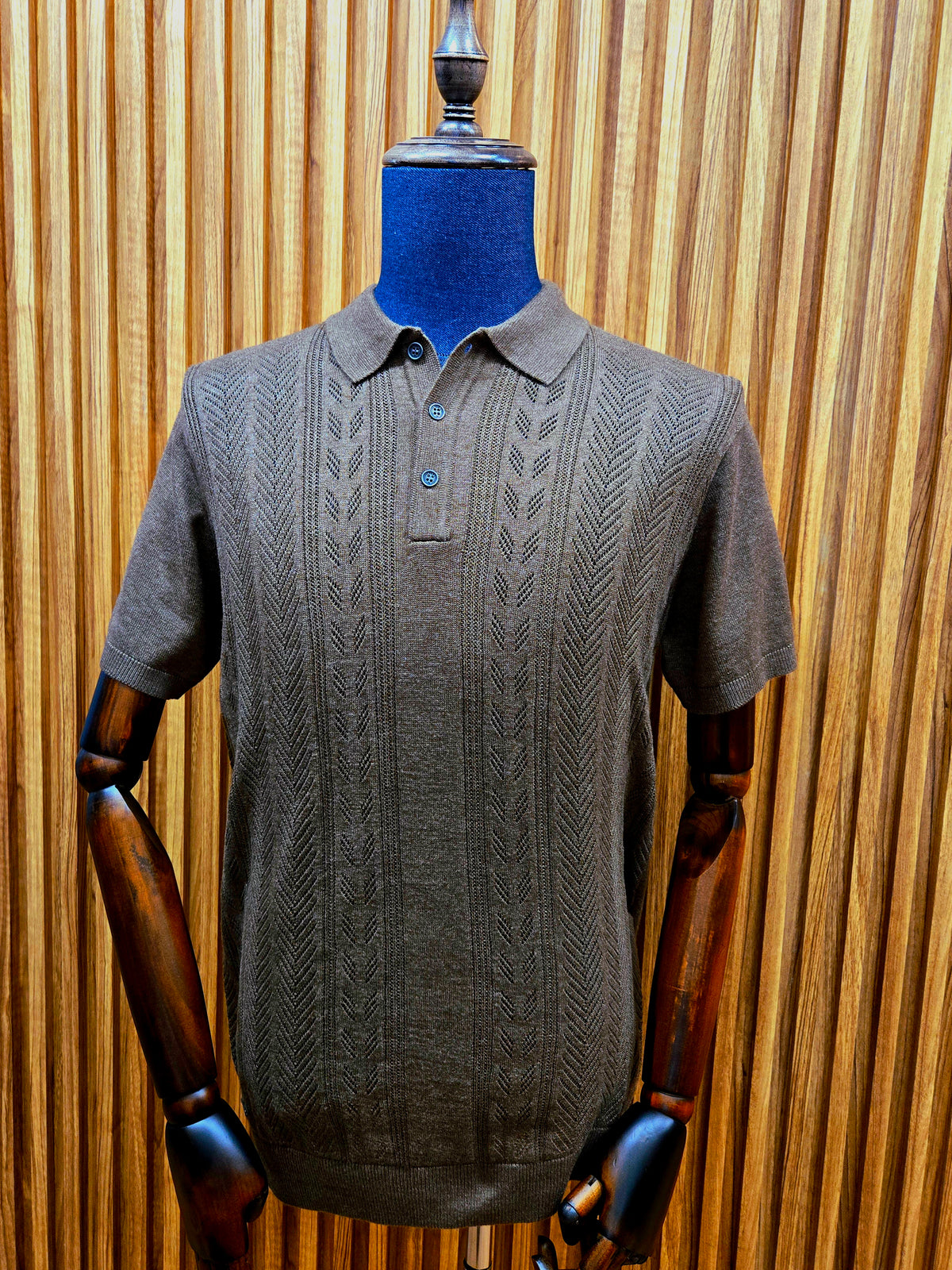 Jacquard knit polo