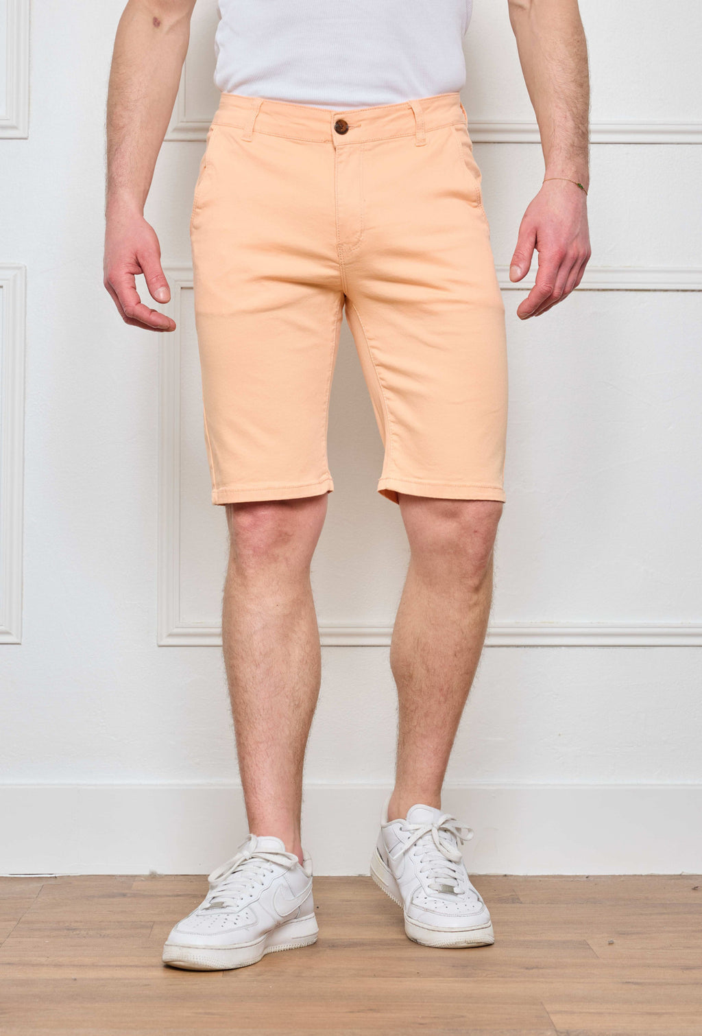 Trendy Men's Colored Cotton Chino Bermuda Shorts