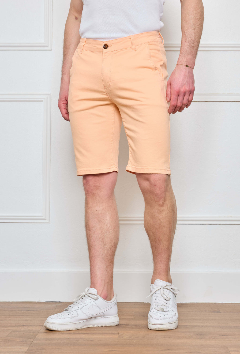 Trendy Men's Colored Cotton Chino Bermuda Shorts