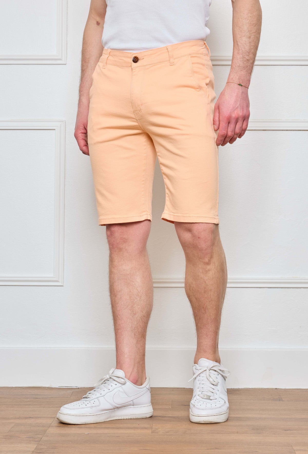 Trendy Men's Colored Cotton Chino Bermuda Shorts