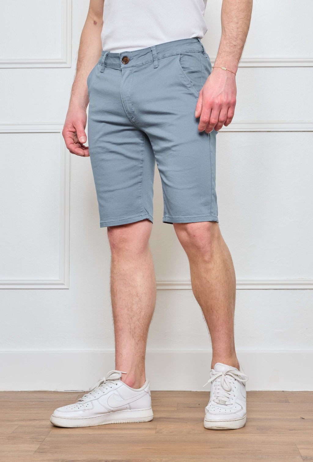 Trendy Men's Colored Cotton Chino Bermuda Shorts