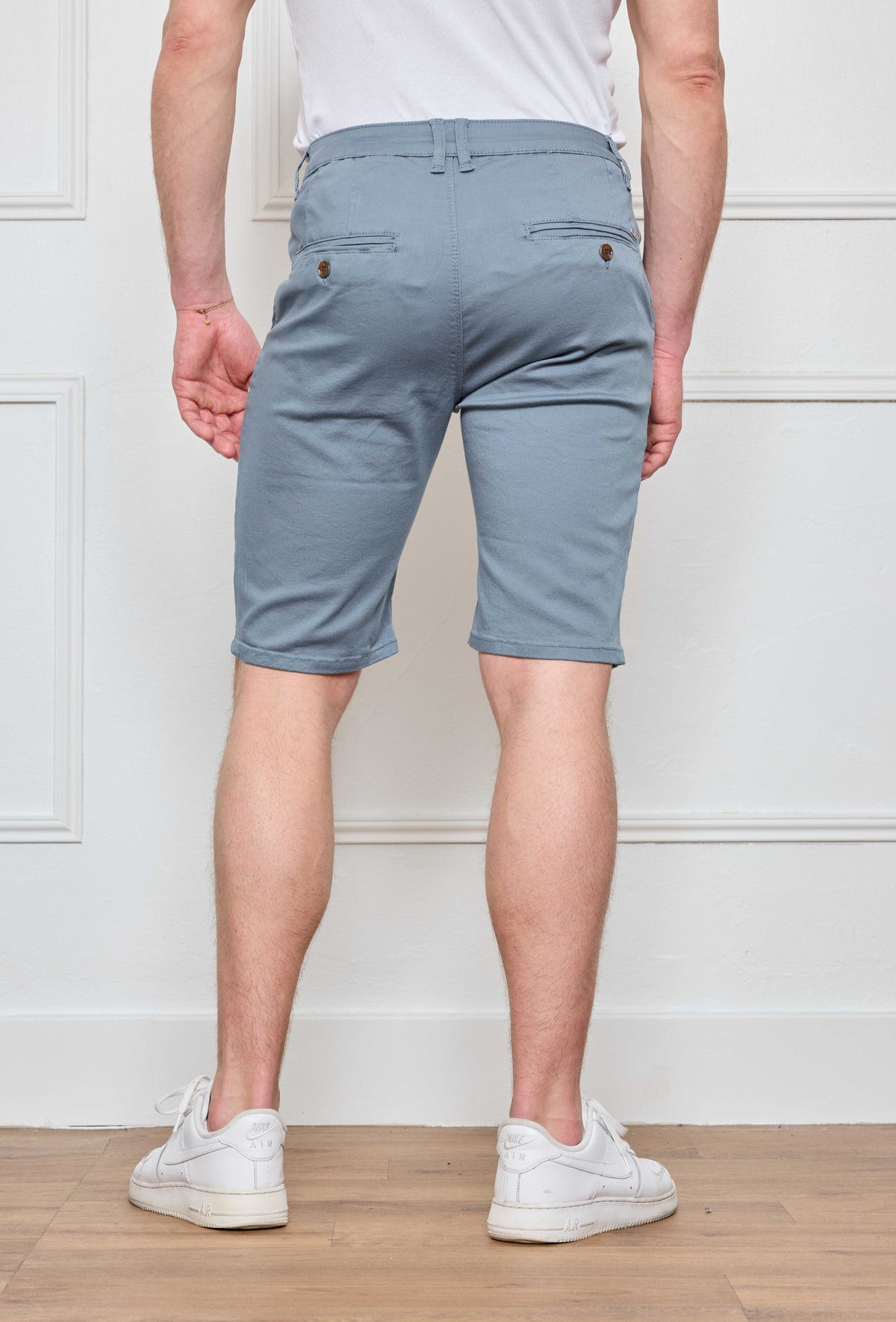 Trendy Men's Colored Cotton Chino Bermuda Shorts