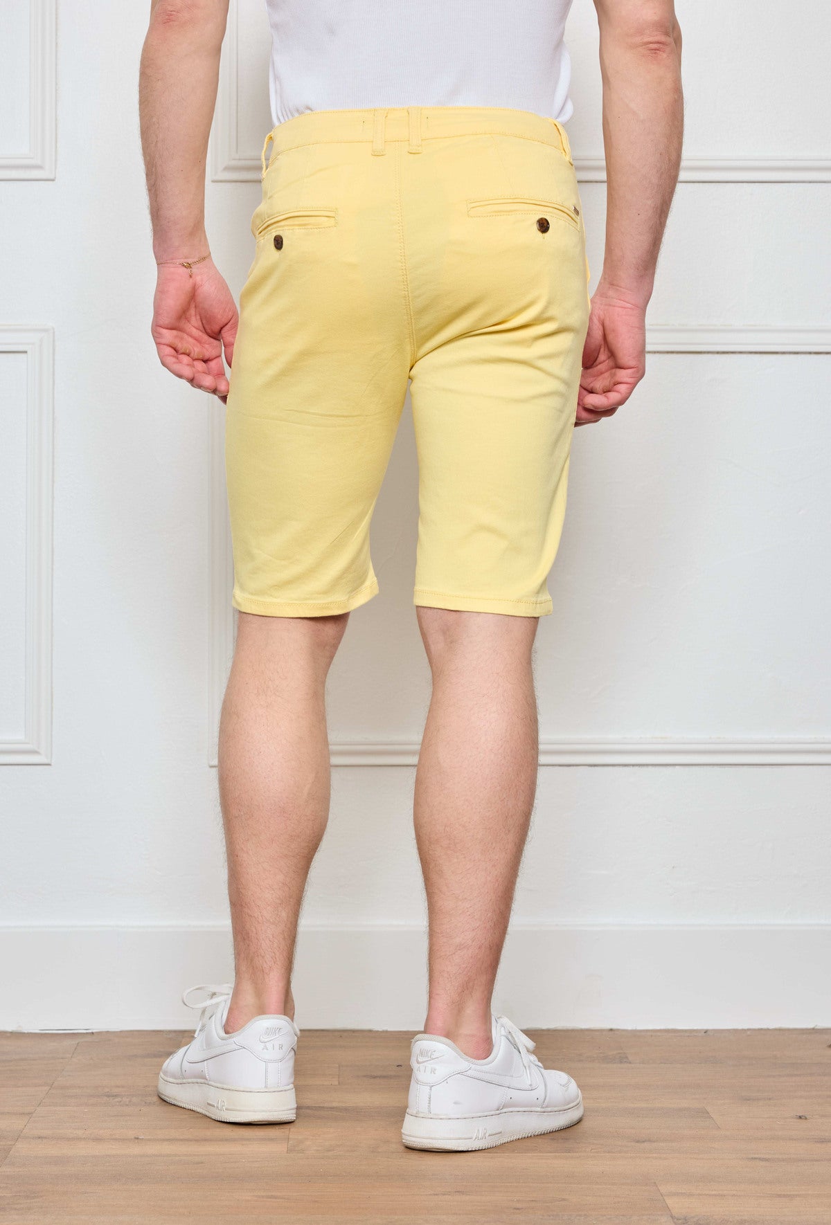 Trendy Men's Colored Cotton Chino Bermuda Shorts