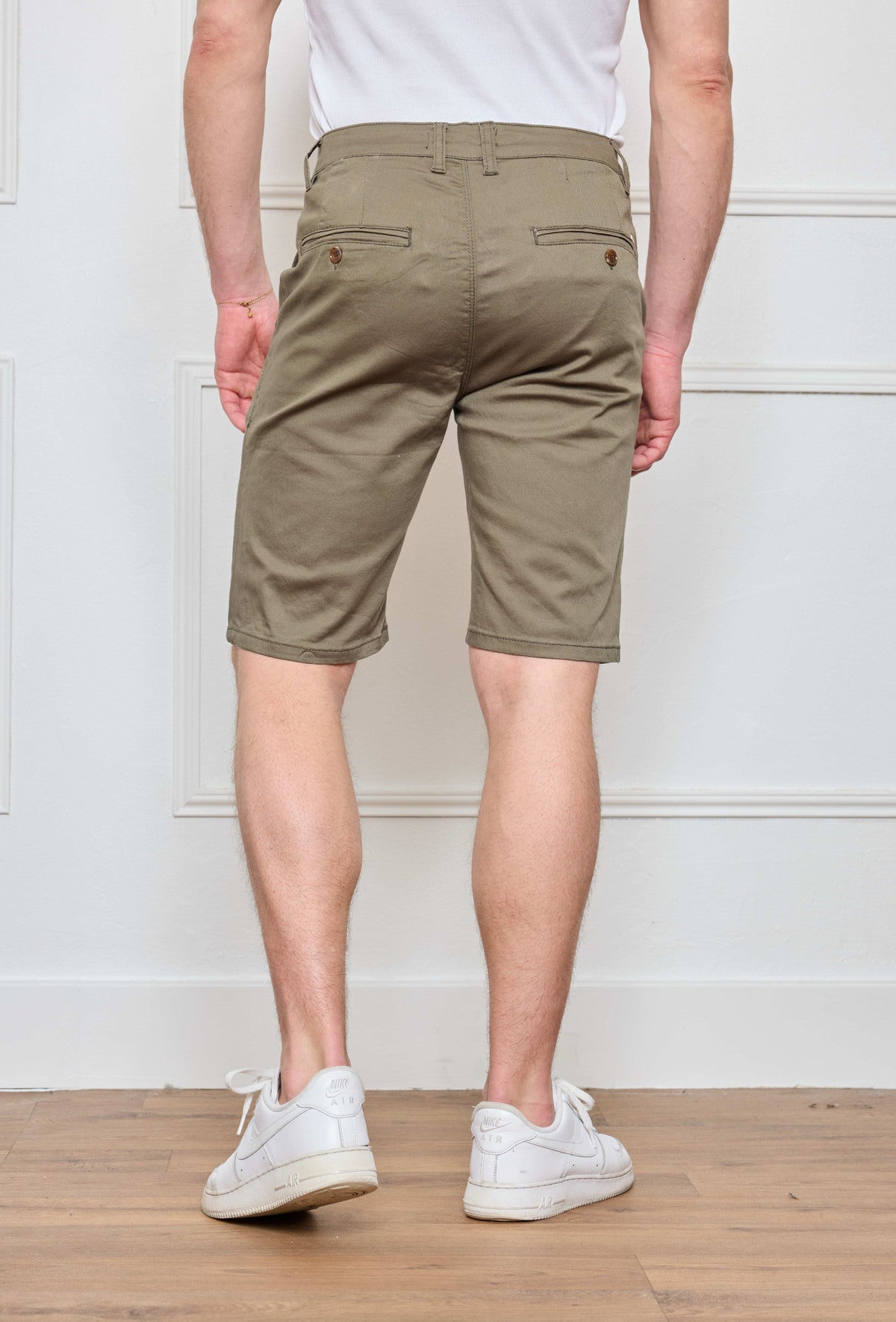 Trendy Men's Colored Cotton Chino Bermuda Shorts