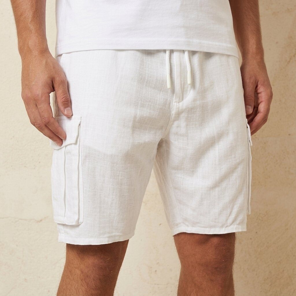Linen Bermuda shorts