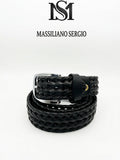 Braided buckle belt