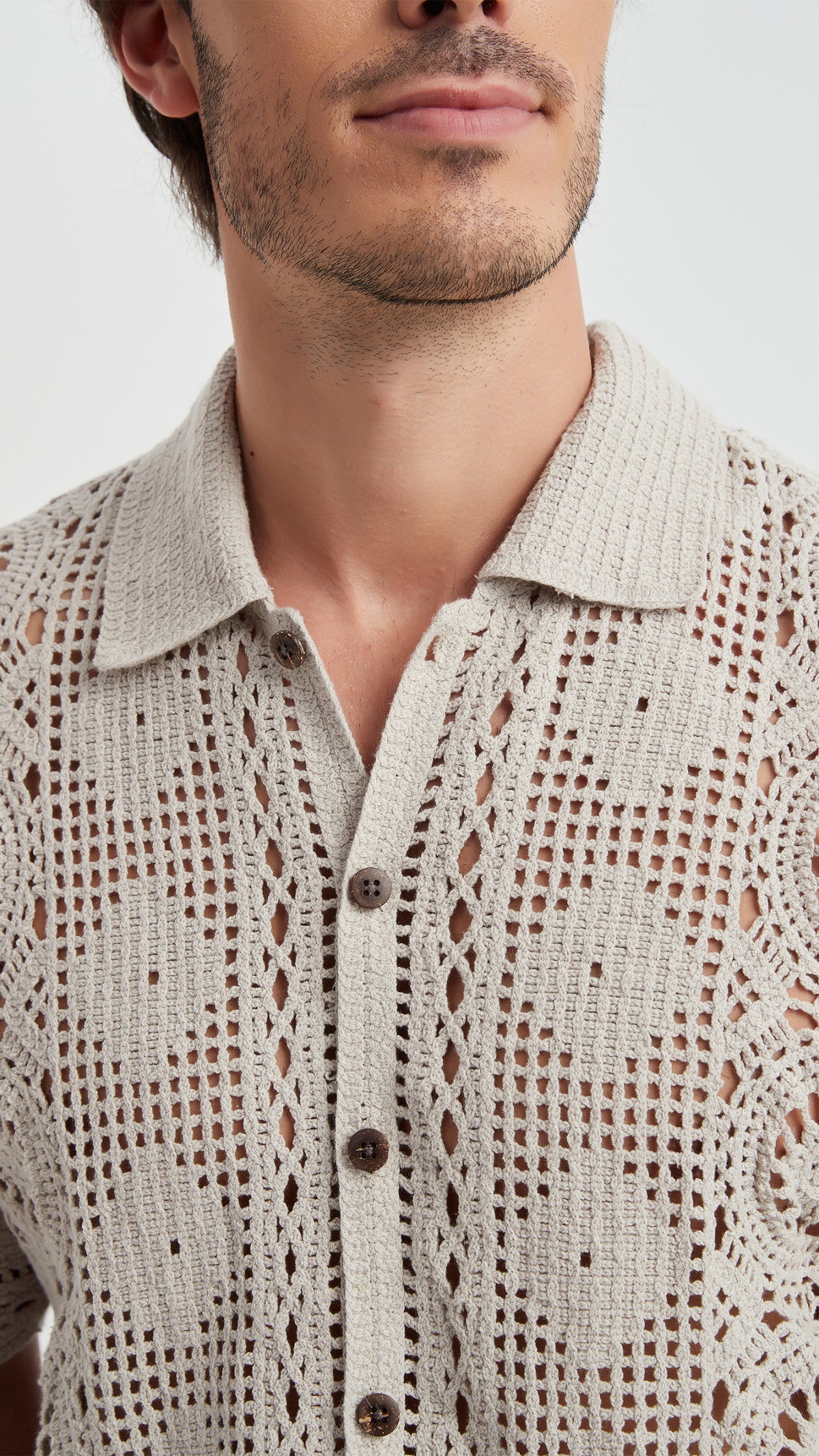 Embroidered shirt in cotton