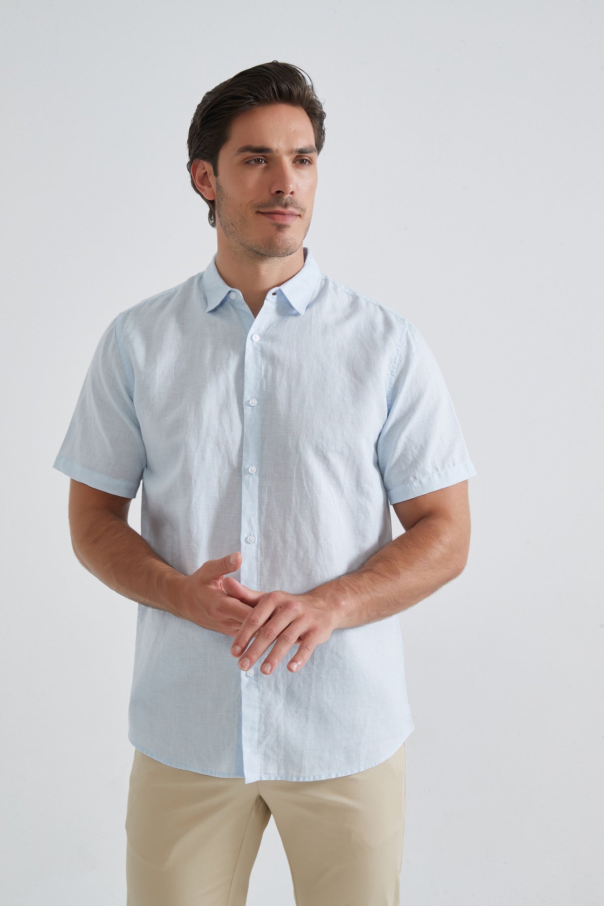 Raphael Pure Linen Short-Sleeve Shirt