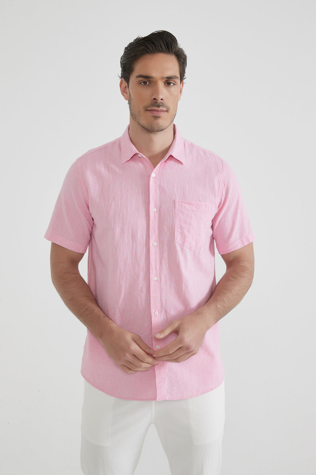 Raphael Pure Linen Short-Sleeve Shirt