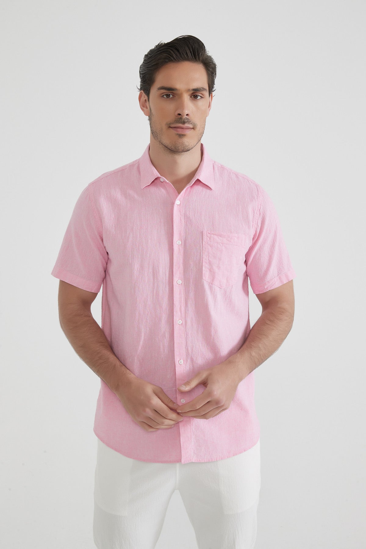 Raphael Pure Linen Short-Sleeve Shirt
