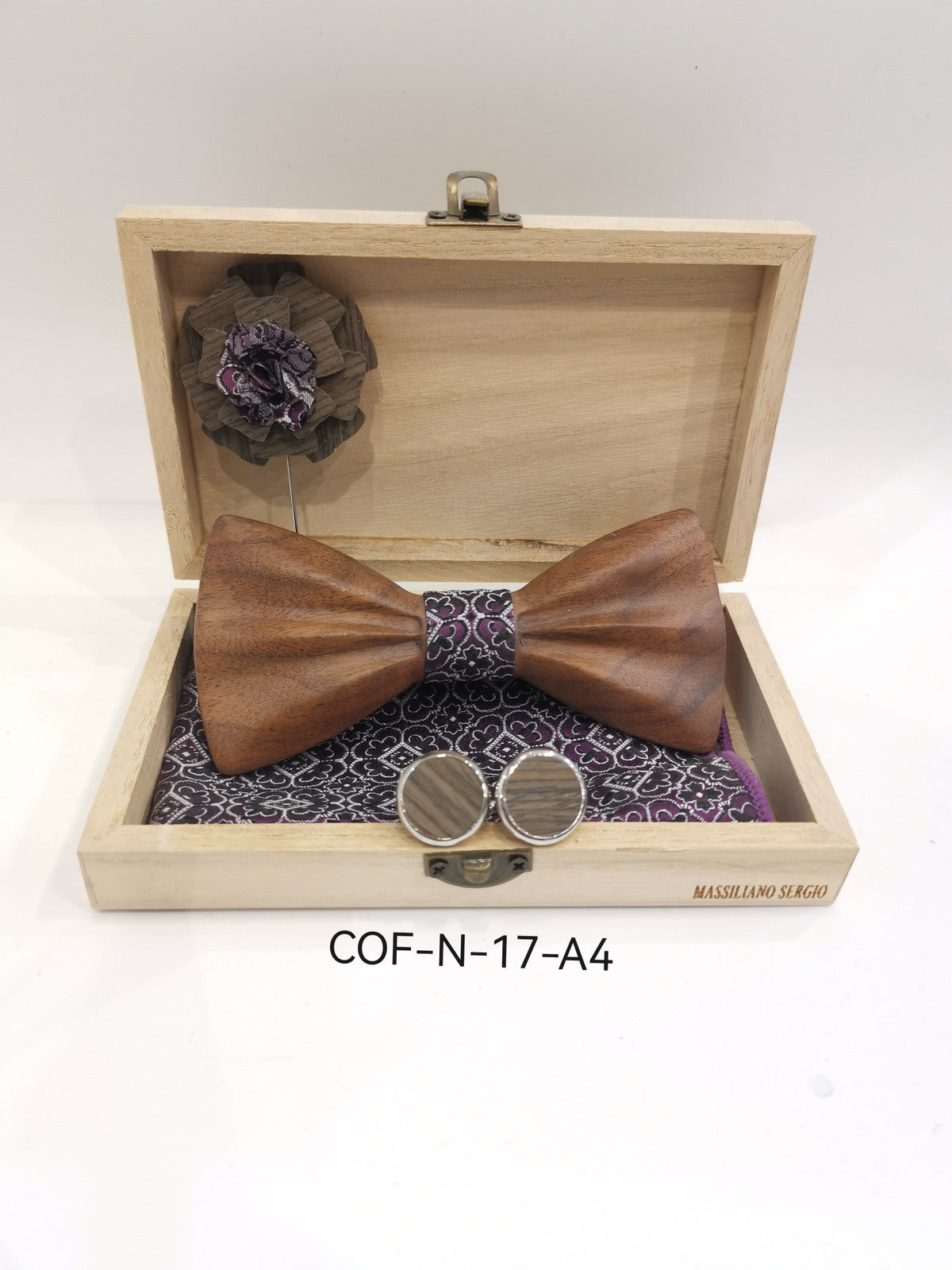 Wooden bow tie set