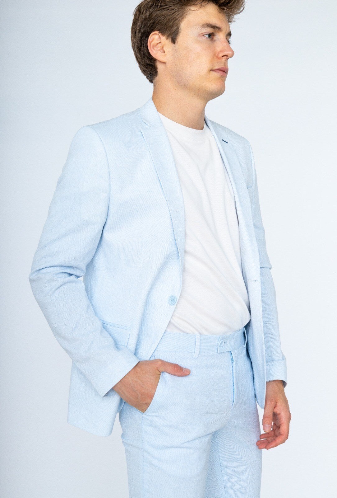 men's linen suit