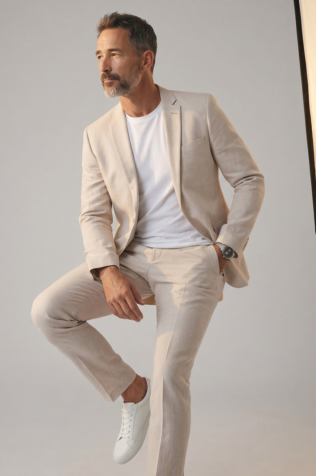 men's linen suit