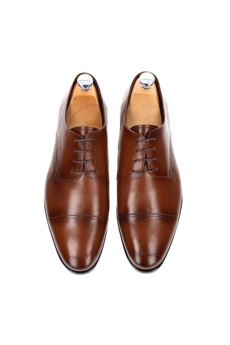 CAMEL TOE DERBIES 100% LEATHER