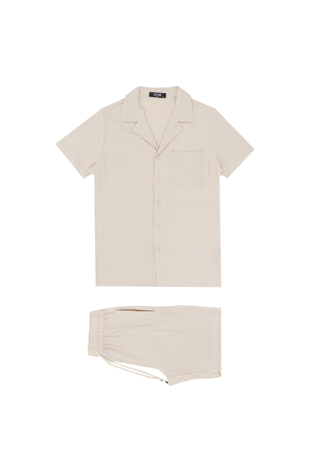 Cotton shirt and shorts set