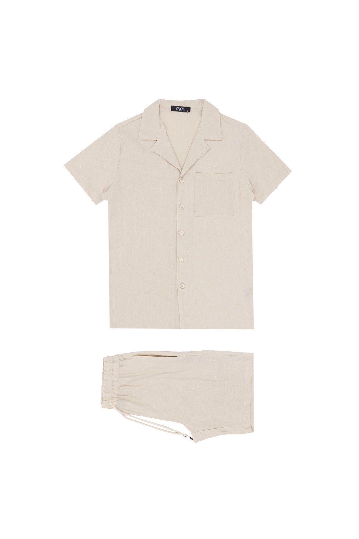 Cotton shirt and shorts set