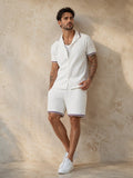 Cable Knit Shirt & Shorts Set