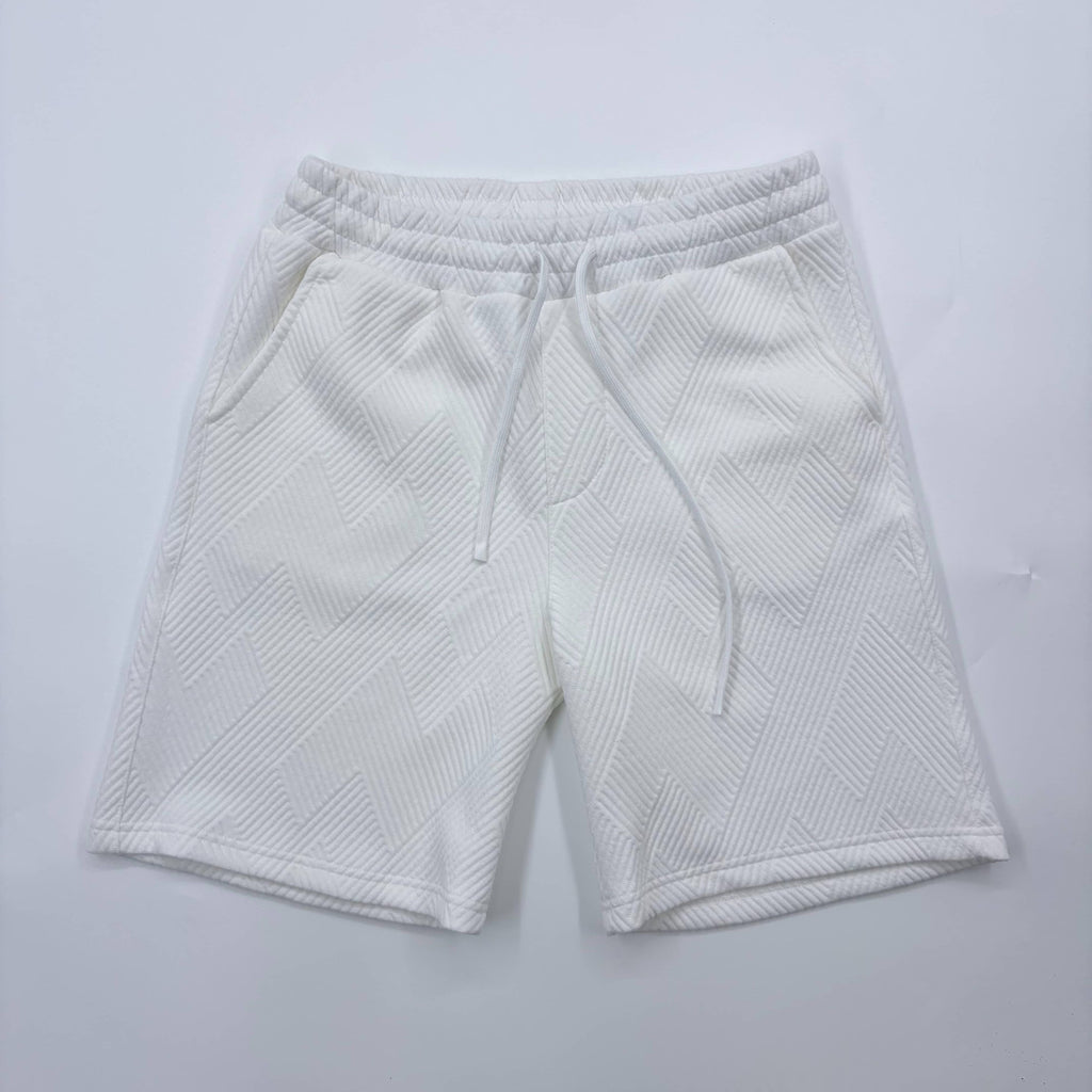 Textured Polo & Shorts Set