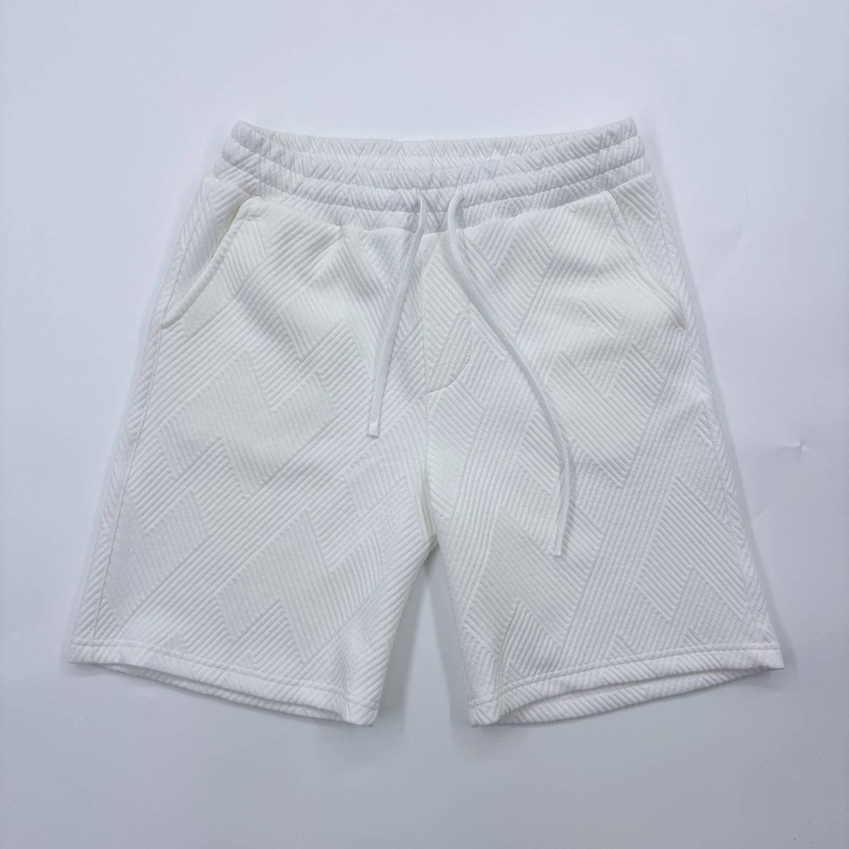 Textured Polo & Shorts Set