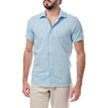 short-sleeve shirt in linen Blend