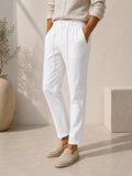 White trousers – linen & cotton blend