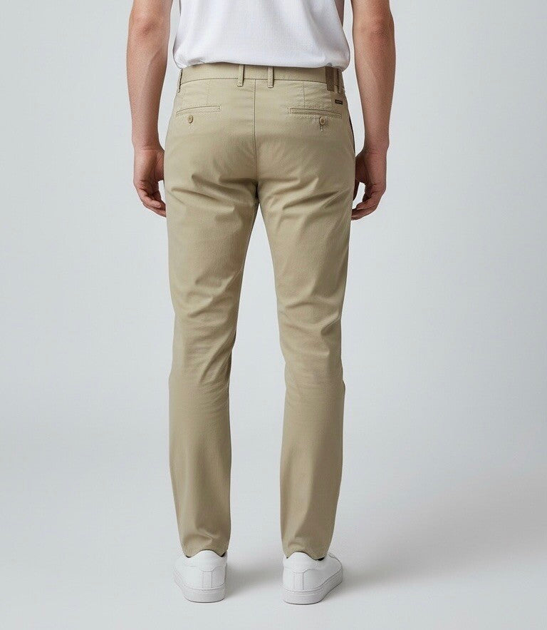 Men's Structured Bi-stretch Chino Pants - Comfortable