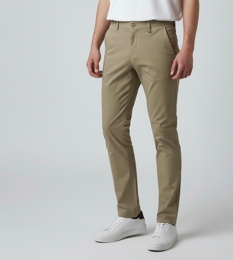 Men's Structured Bi-stretch Chino Pants - Comfortable