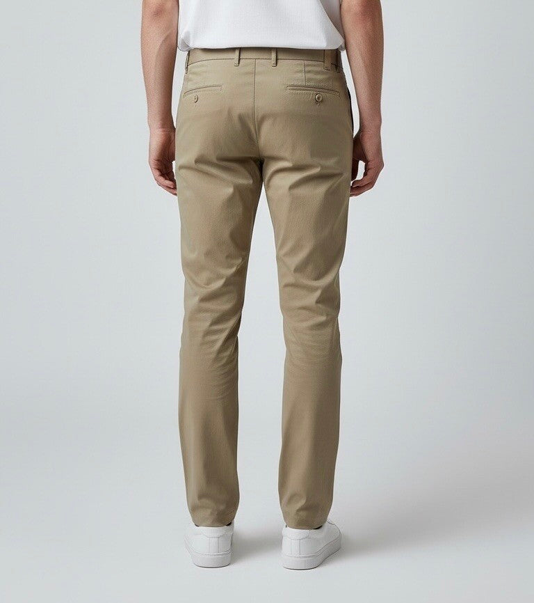 Men's Structured Bi-stretch Chino Pants - Comfortable
