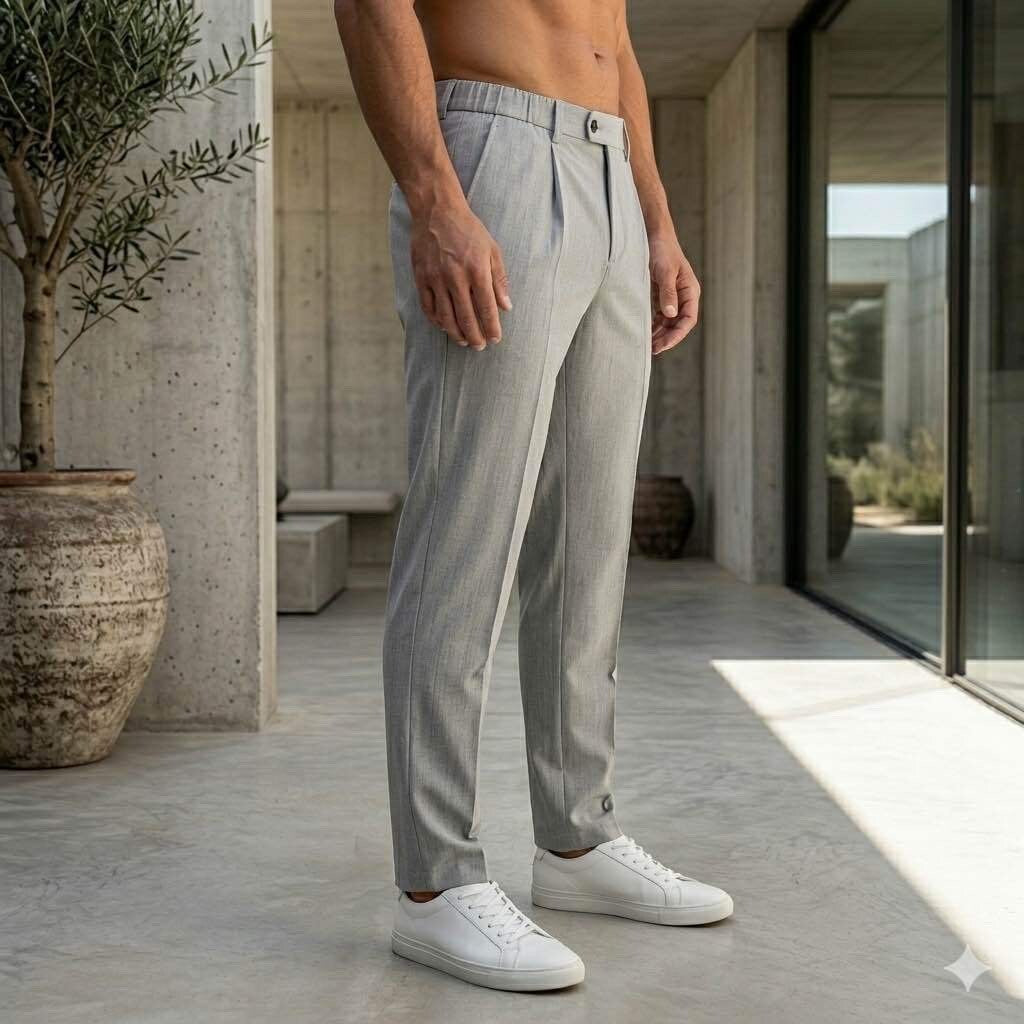 Men's classic straight-fit plain chino