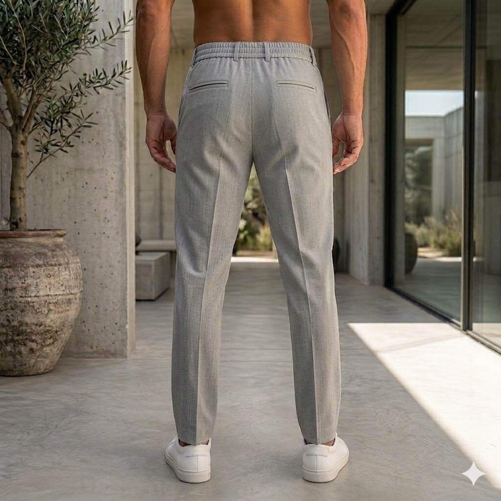 Men's classic straight-fit plain chino