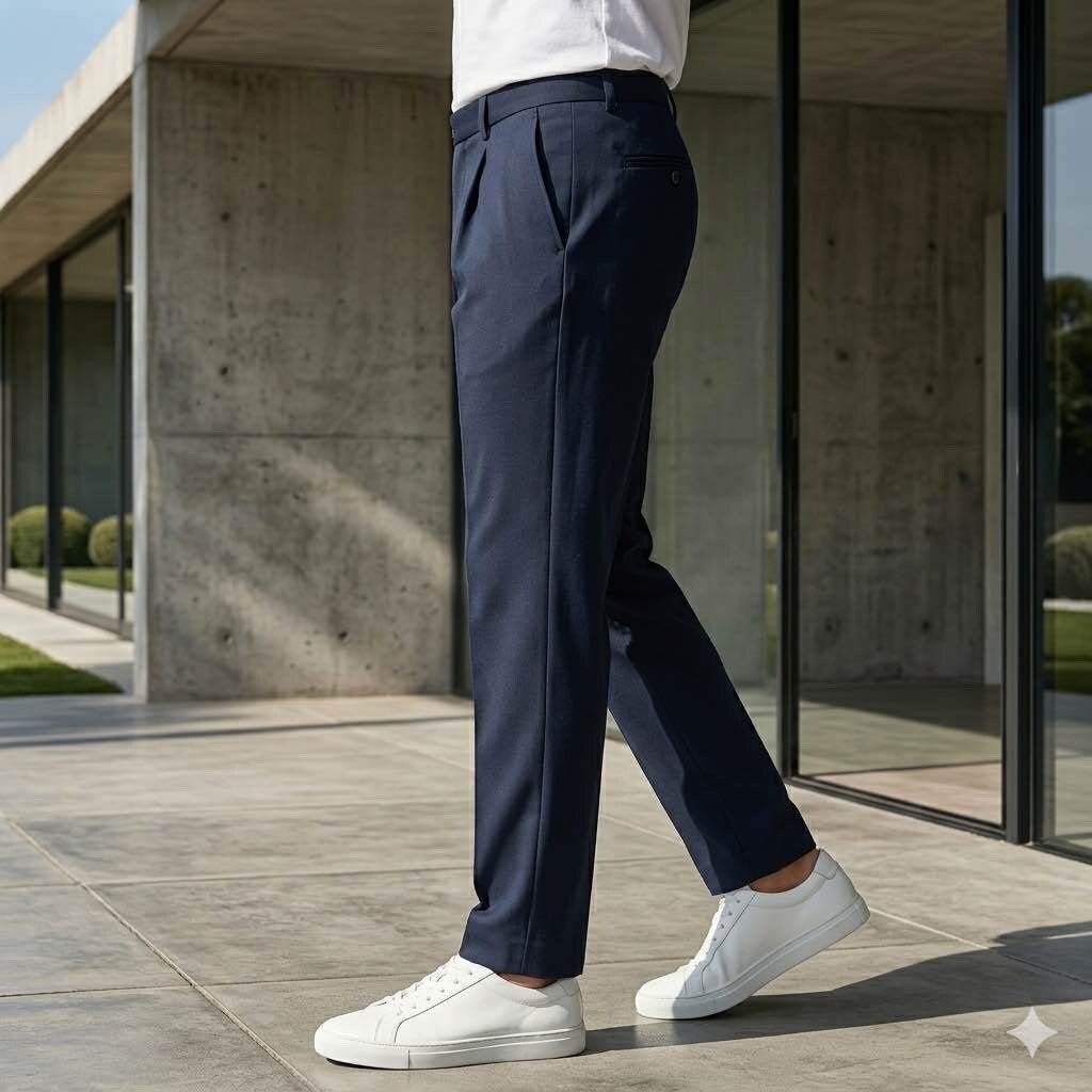 Men's classic straight-fit plain chino