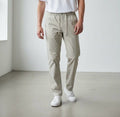 Slim Fit Bi-stretch Structured Pants with Comfortable Drawstring