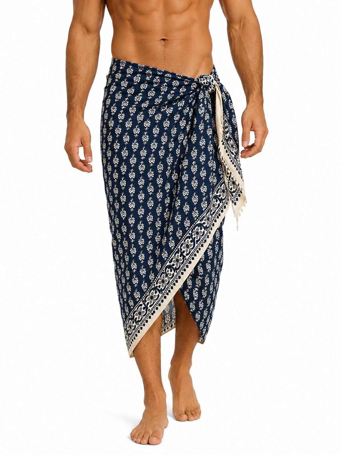 Men's 100% Cotton Voile Printed Sarong