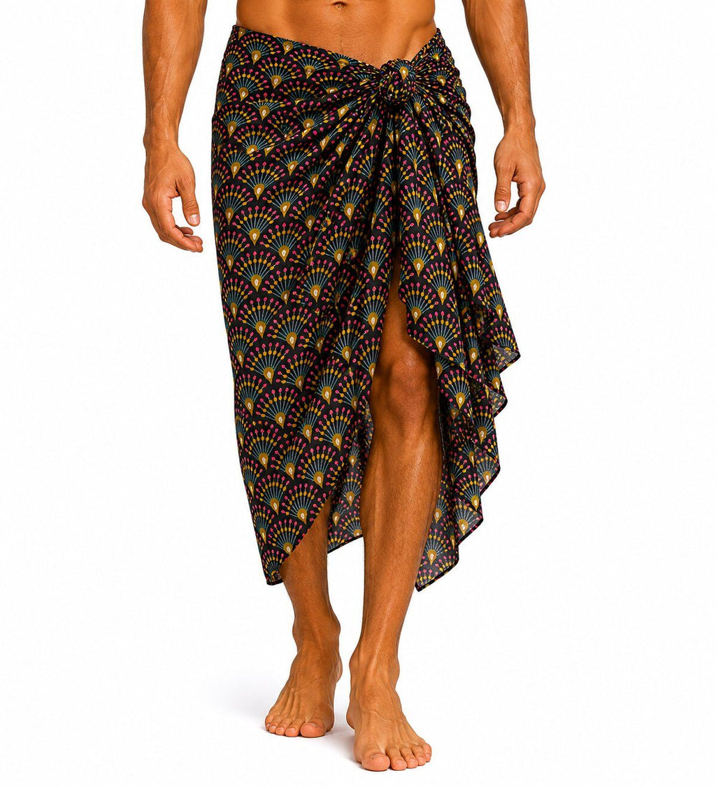 Men's 100% Cotton Voile Printed Sarong