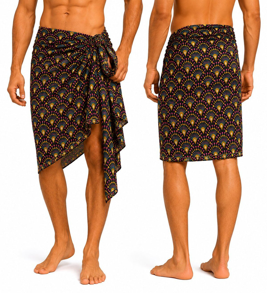 Men's 100% Cotton Voile Printed Sarong