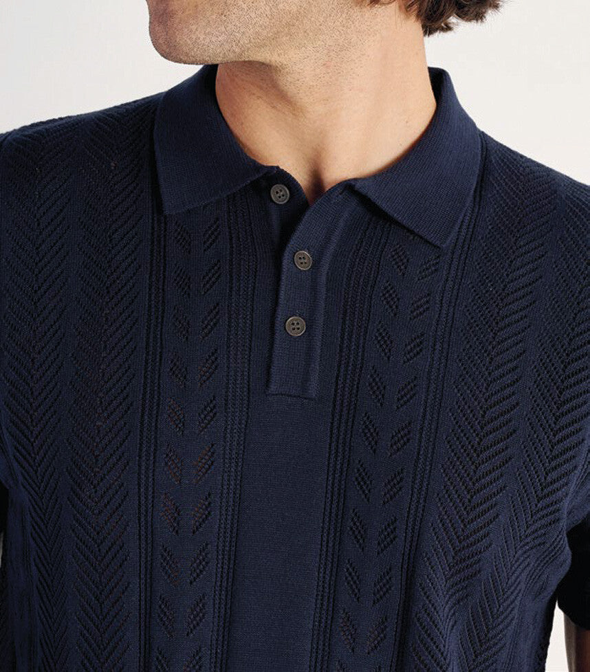 Jacquard knit polo