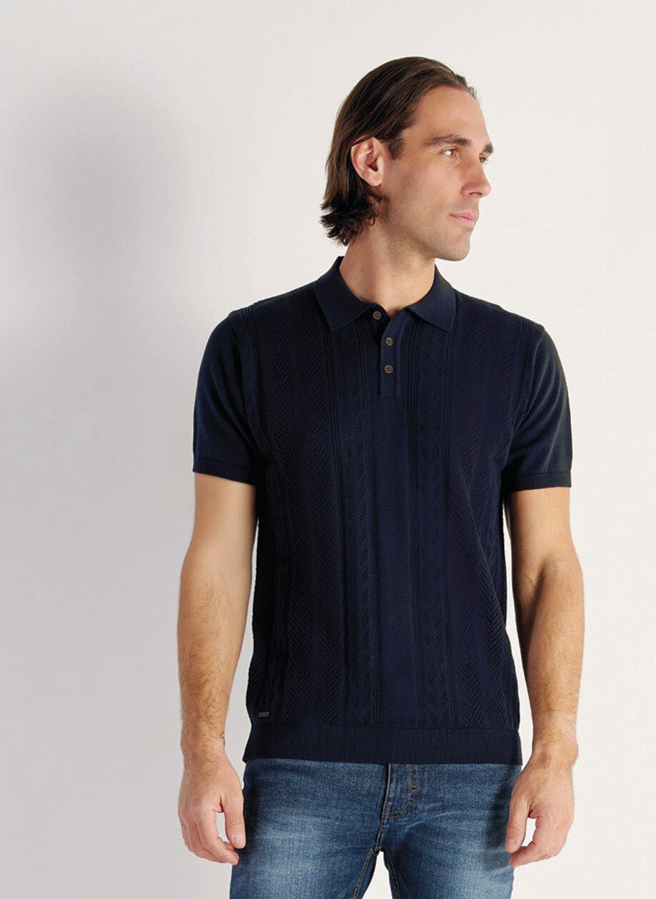 Jacquard knit polo