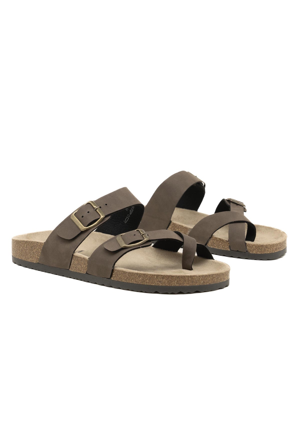 Men's Cross-Strap Sandals with Adjustable Buckles