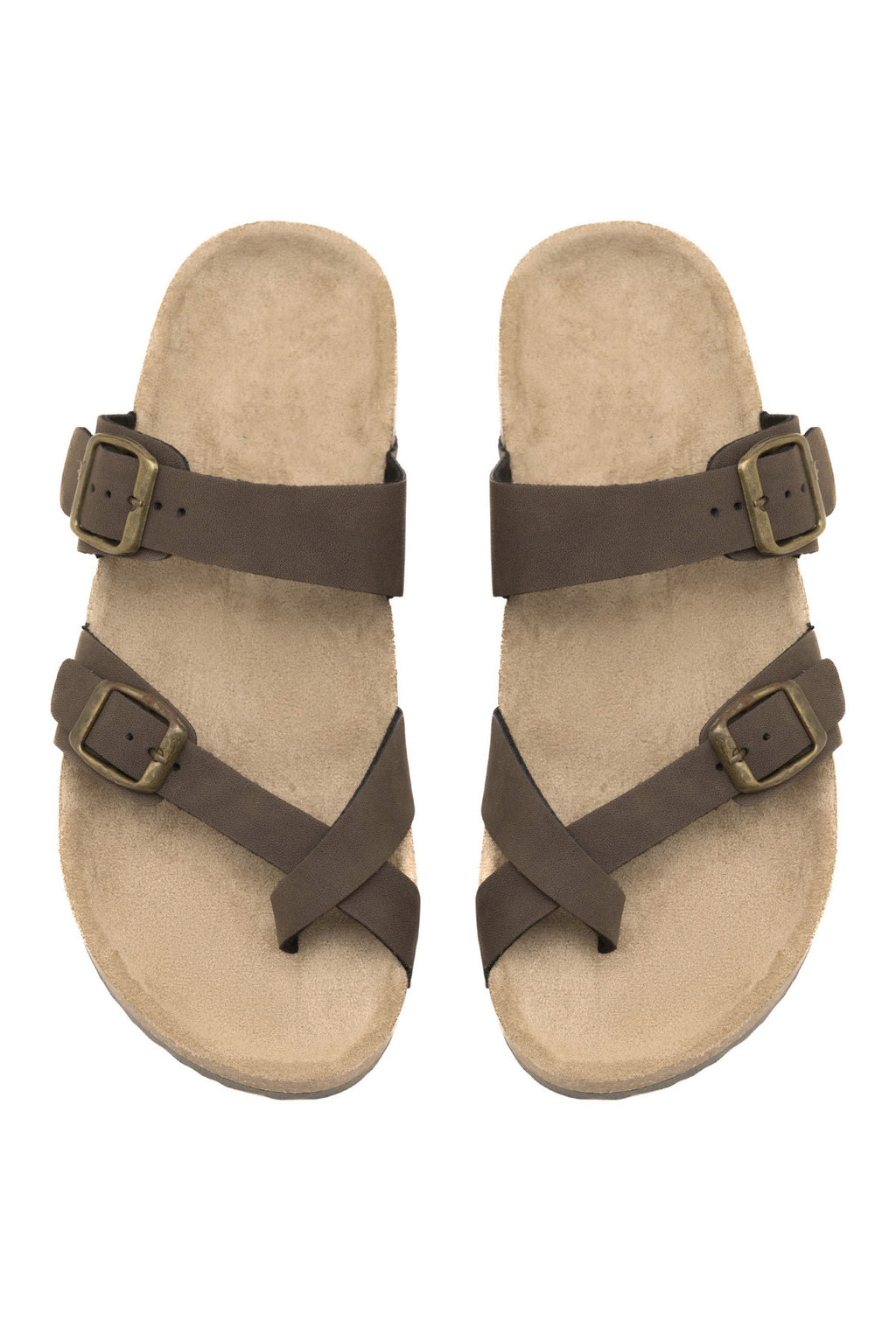 Men's Cross-Strap Sandals with Adjustable Buckles