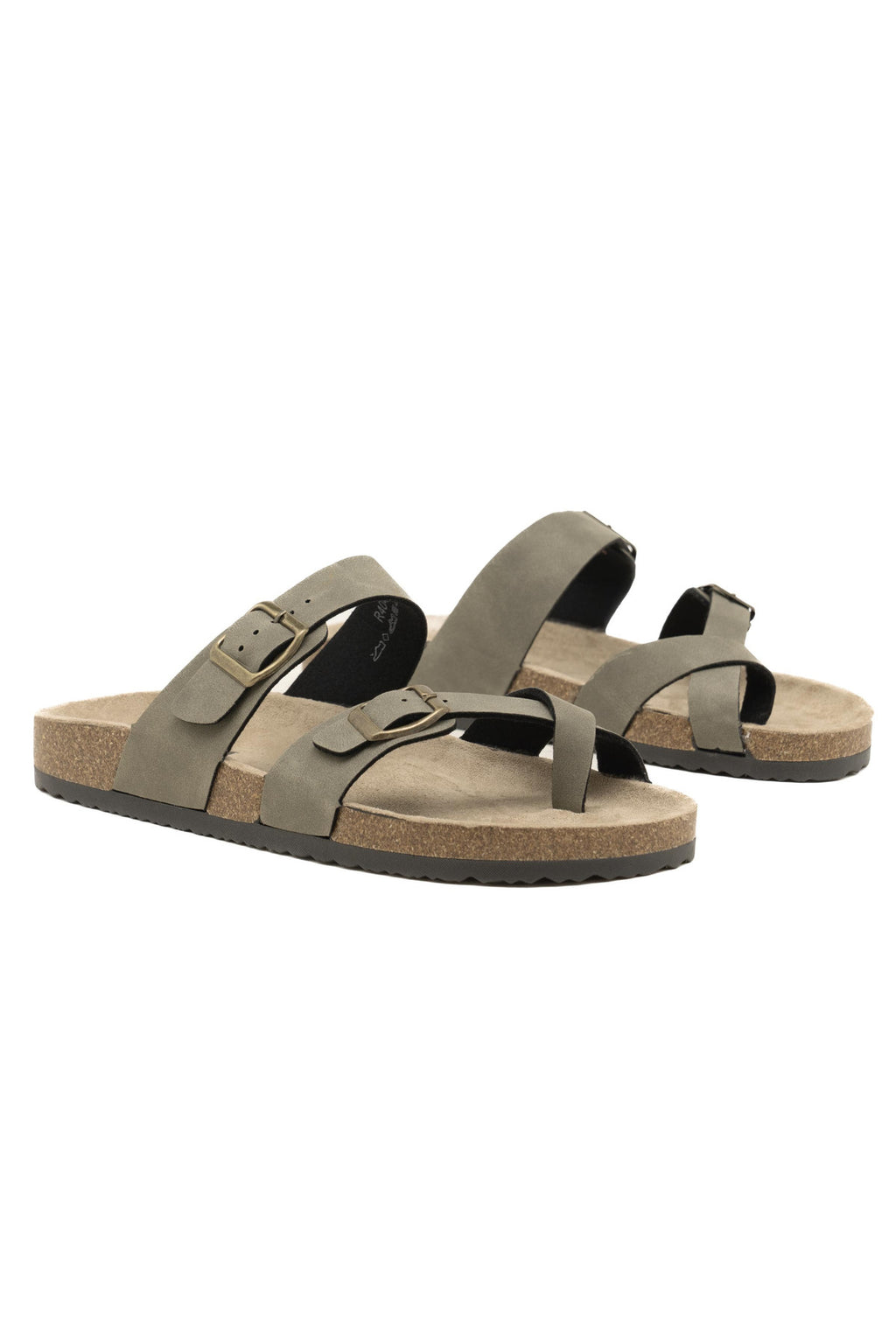 Men's Cross-Strap Sandals with Adjustable Buckles
