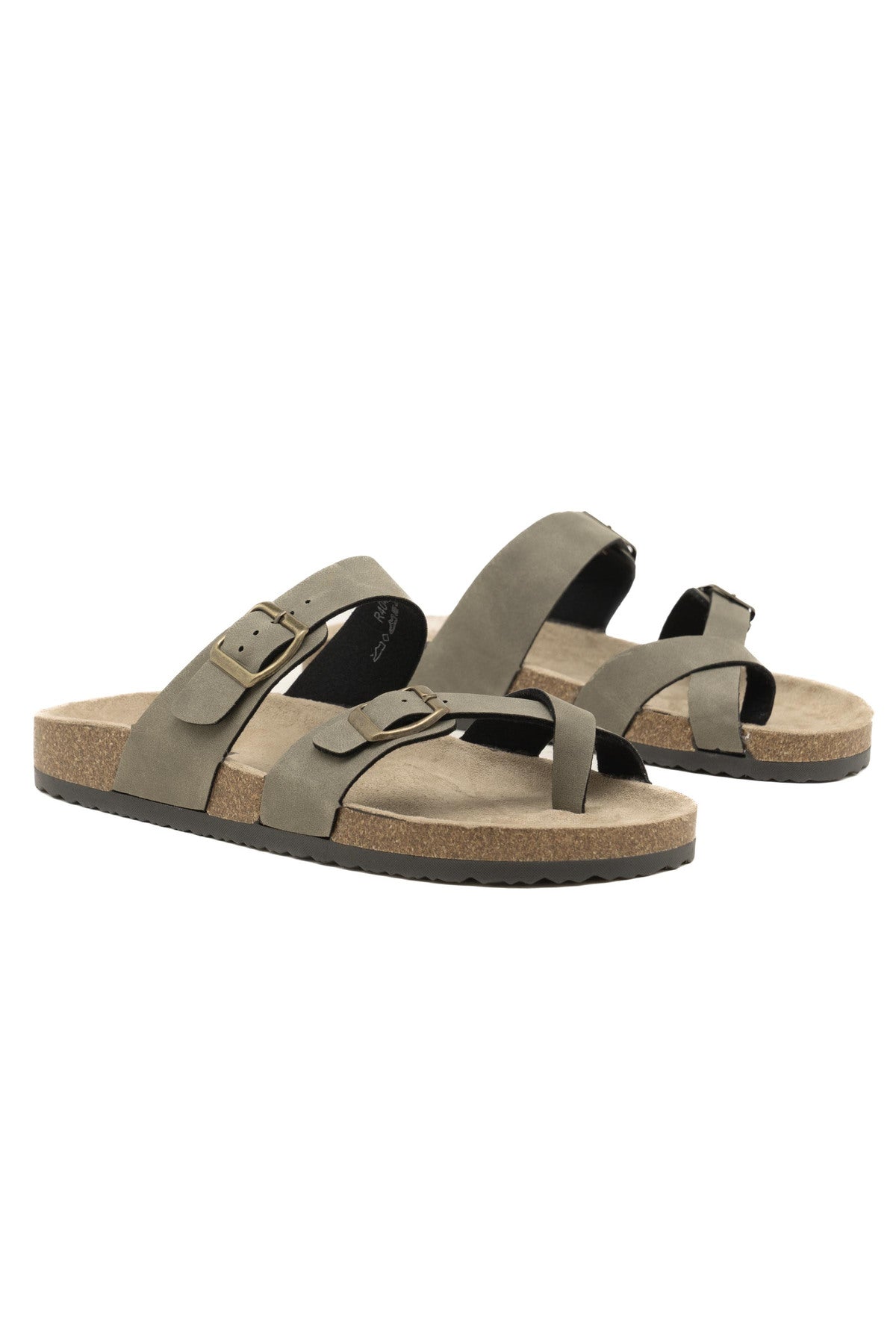 Men's Cross-Strap Sandals with Adjustable Buckles
