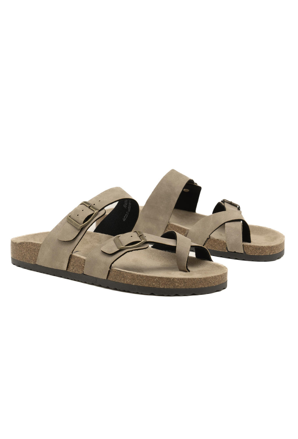 Men's Cross-Strap Sandals with Adjustable Buckles