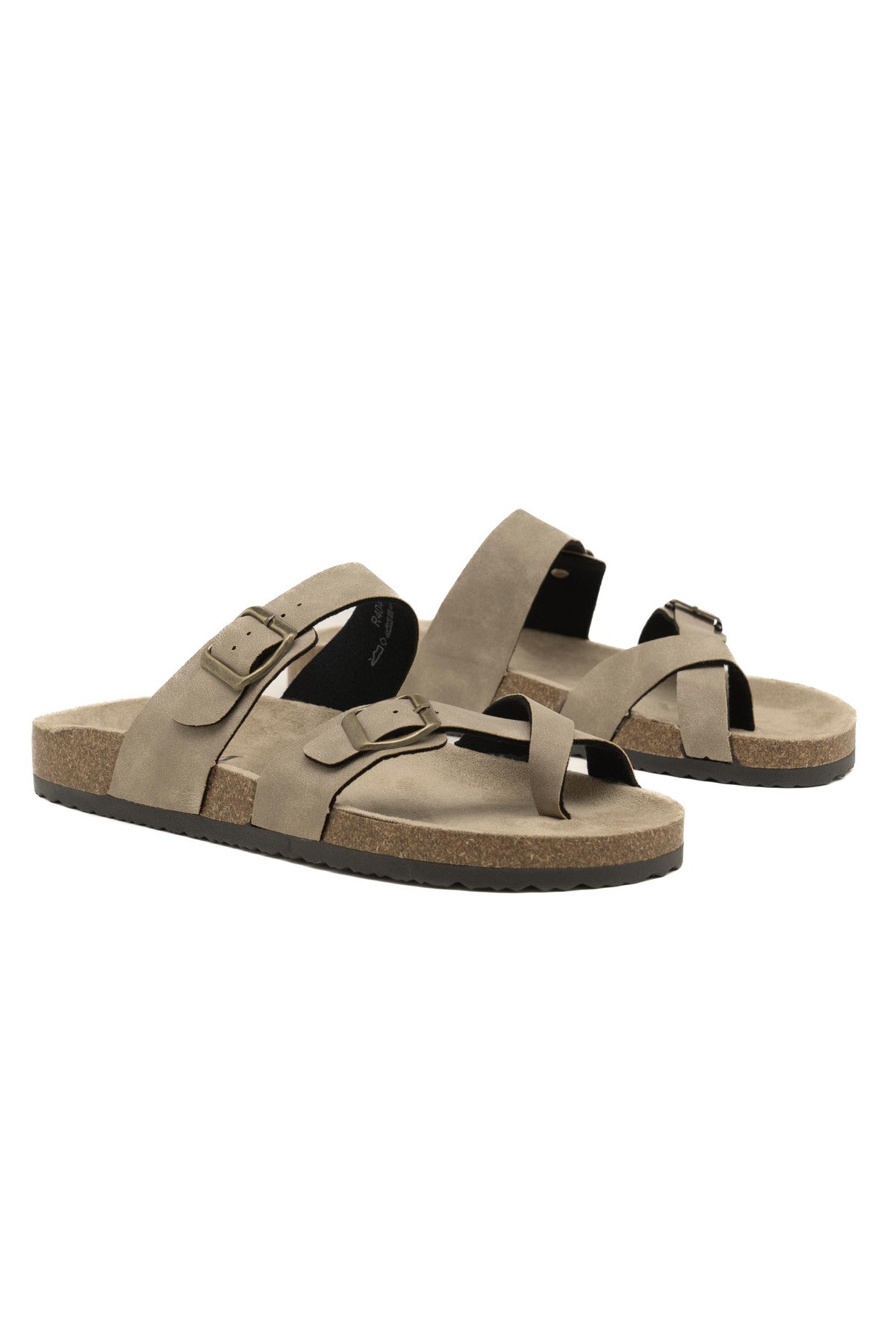Men's Cross-Strap Sandals with Adjustable Buckles
