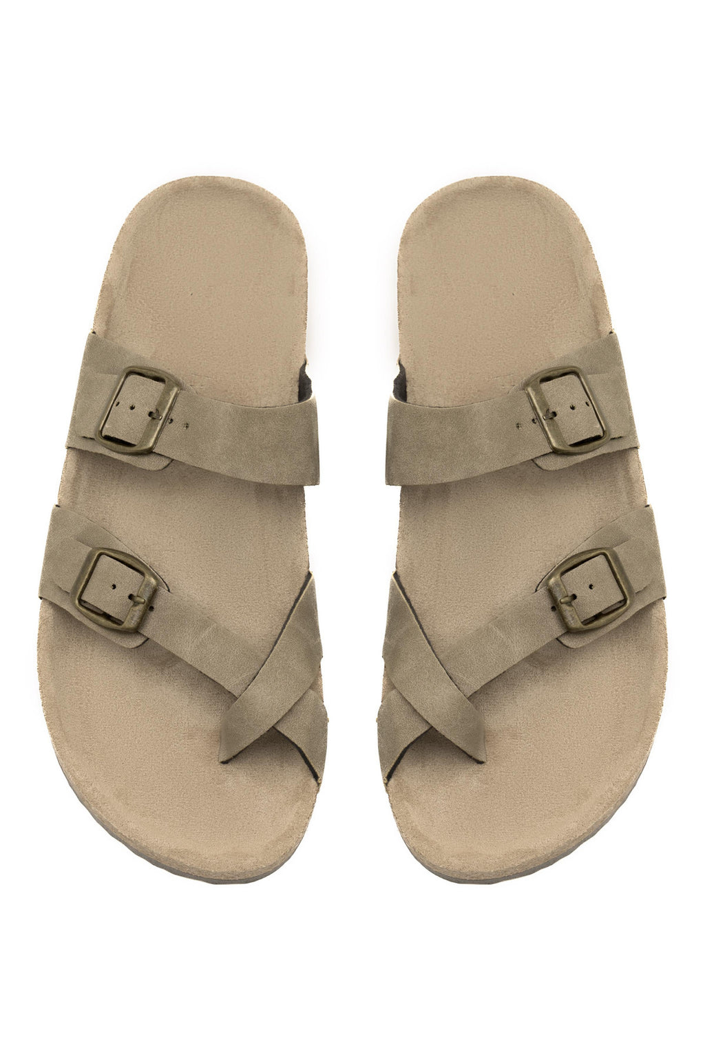 Men's Cross-Strap Sandals with Adjustable Buckles