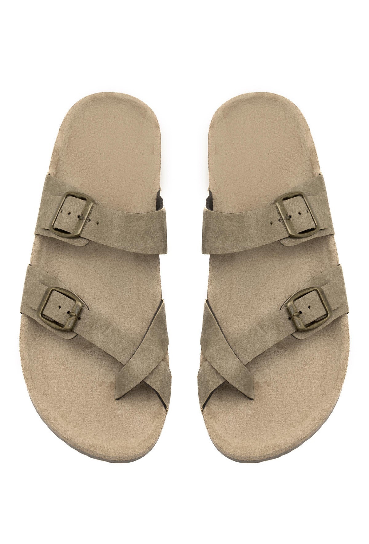 Men's Cross-Strap Sandals with Adjustable Buckles