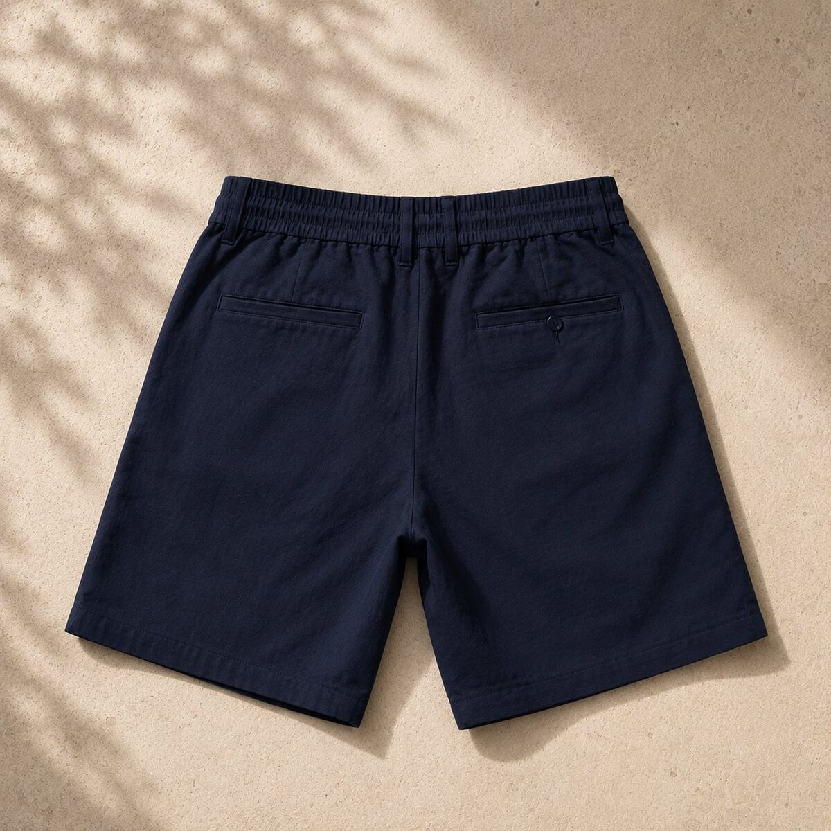 Marine Elastic Waist Drawstring Shorts