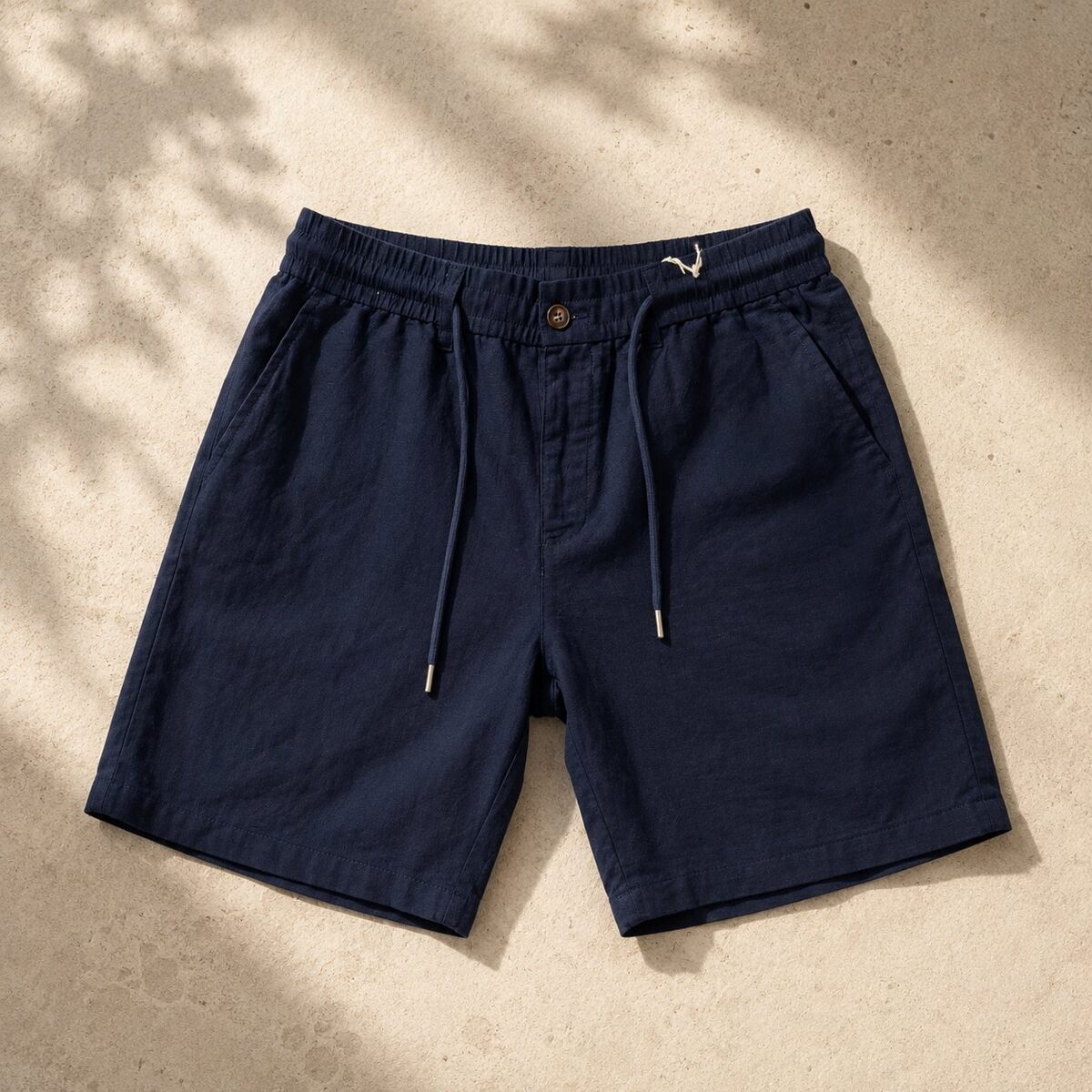 Marine Elastic Waist Drawstring Shorts