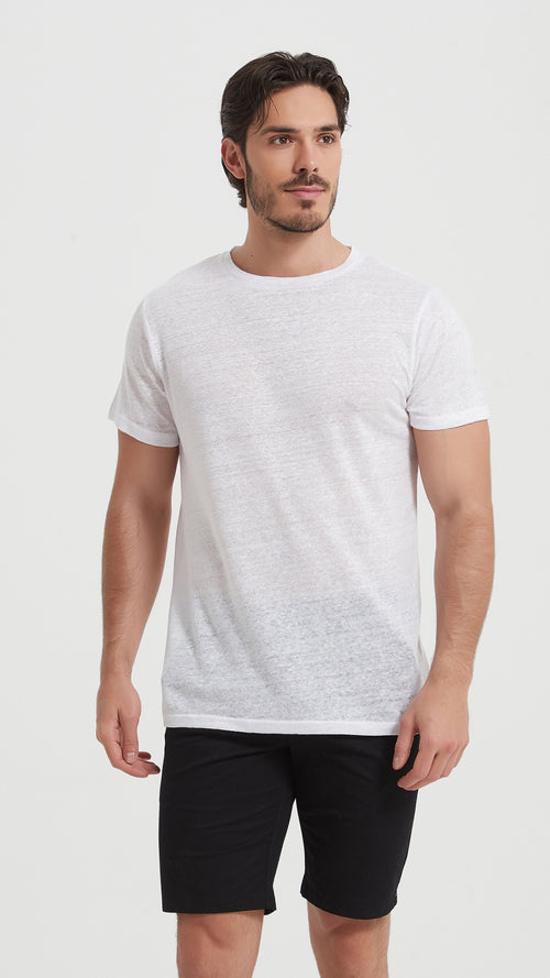 100% linen T-shirt